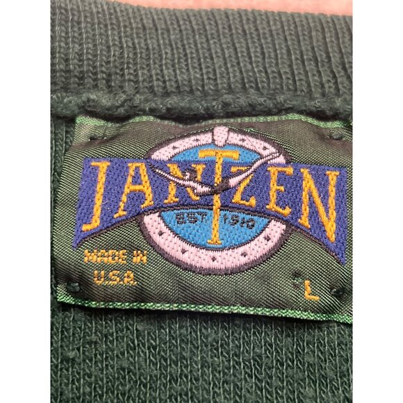 Vintage 90s Jantzen Made In The USA Green V-Neck Sweater Vest Large - Picture 3 of 6